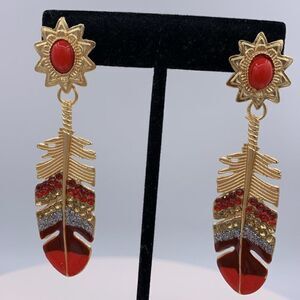 NWOT fashion jewellery, native, boho, statement sized, gold tones, colou…